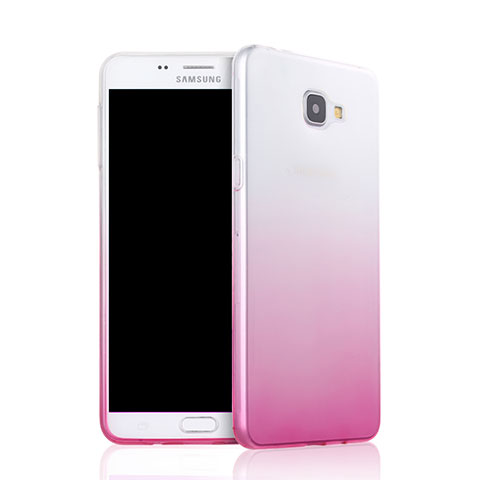 Etui Ultra Fine Transparente Souple Degrade pour Samsung Galaxy A9 (2016) A9000 Rose