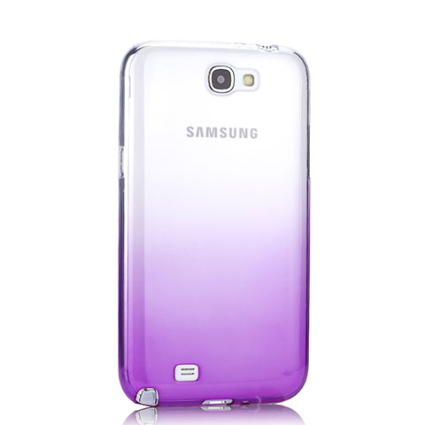 Etui Ultra Fine Transparente Souple Degrade pour Samsung Galaxy Note 2 N7100 N7105 Violet