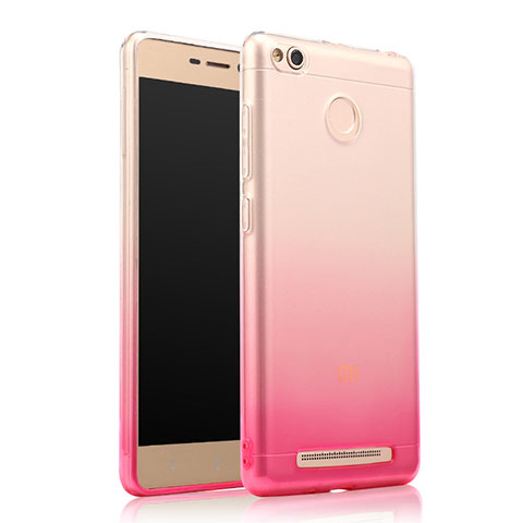 Etui Ultra Fine Transparente Souple Degrade pour Xiaomi Redmi 3S Prime Rose