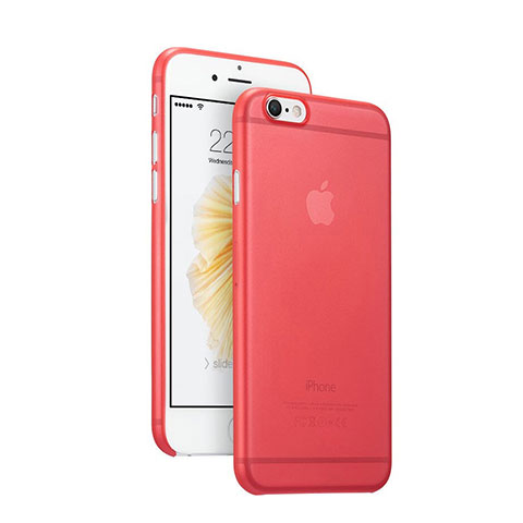 Etui Ultra Slim Plastique Rigide Transparente pour Apple iPhone 6 Rouge