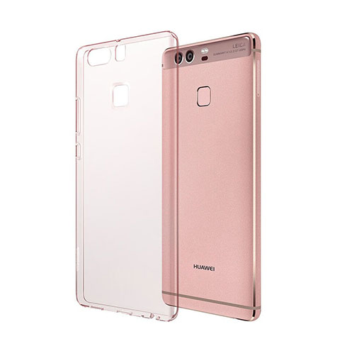 Etui Ultra Slim Silicone Souple Transparente pour Huawei P9 Or Rose