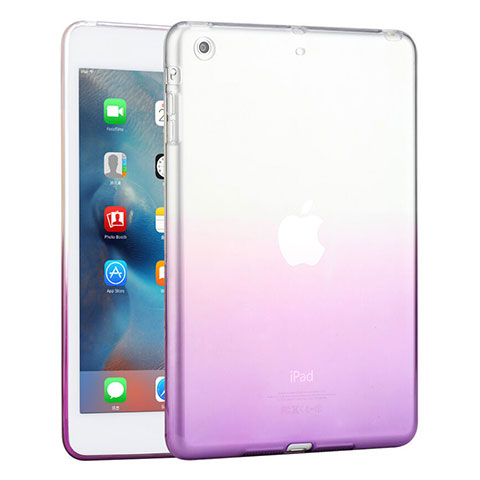 Etui Ultra Slim Transparente Souple Degrade pour Apple iPad Mini Violet