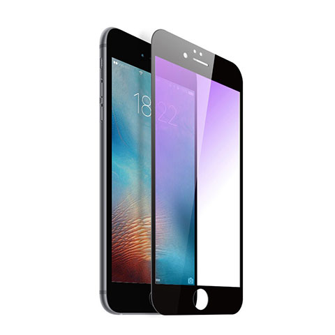 Film Protecteur d'Ecran Verre Trempe Integrale Anti-Lumiere Bleue pour Apple iPhone 6 Plus Noir