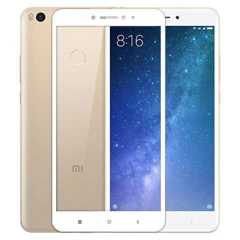 Film Protecteur d'Ecran Verre Trempe Integrale F02 pour Xiaomi Mi Max 2 Blanc