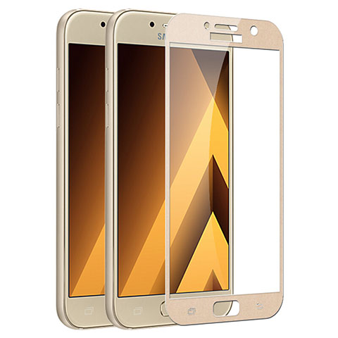 Film Protecteur d'Ecran Verre Trempe Integrale F03 pour Samsung Galaxy A7 (2017) A720F Or