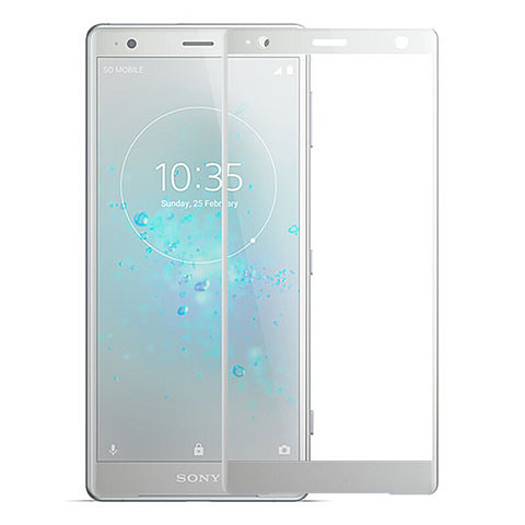 Film Protecteur d'Ecran Verre Trempe Integrale F04 pour Sony Xperia XZ2 Argent