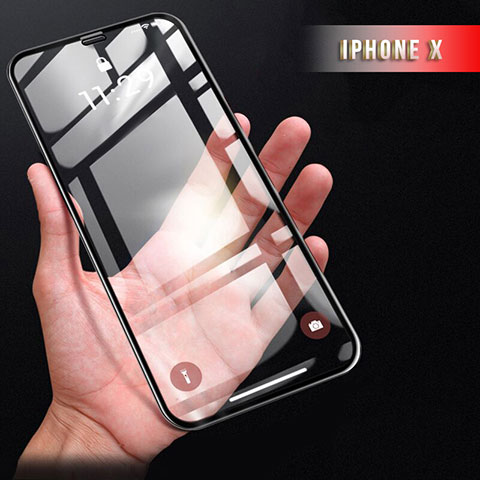 Film Protecteur d'Ecran Verre Trempe Integrale F22 pour Apple iPhone X Noir