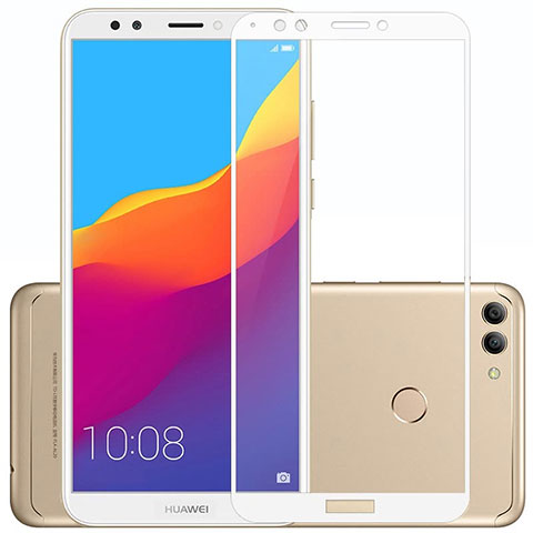 Film Protecteur d'Ecran Verre Trempe Integrale pour Huawei Y9 (2018) Blanc