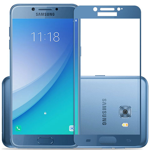 Film Protecteur d'Ecran Verre Trempe Integrale pour Samsung Galaxy C7 Pro C7010 Bleu