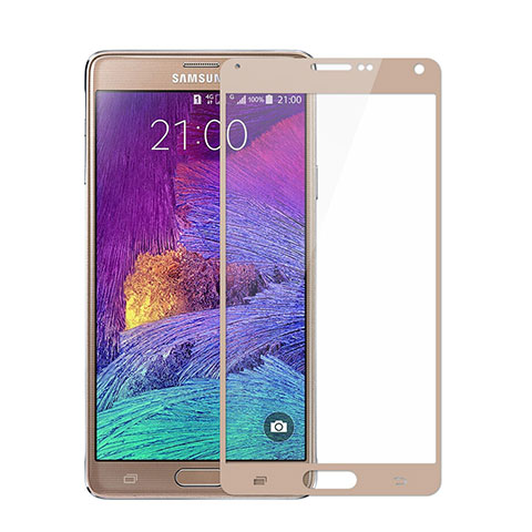 Film Protecteur d'Ecran Verre Trempe Integrale pour Samsung Galaxy Note 4 SM-N910F Or