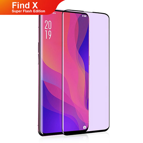 Film Protection Protecteur d'Ecran Verre Trempe Integrale Anti-Lumiere Bleue pour Oppo Find X Super Flash Edition Noir