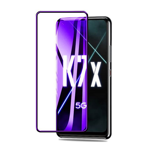 Film Protection Protecteur d'Ecran Verre Trempe Integrale Anti-Lumiere Bleue pour Oppo K7x 5G Noir