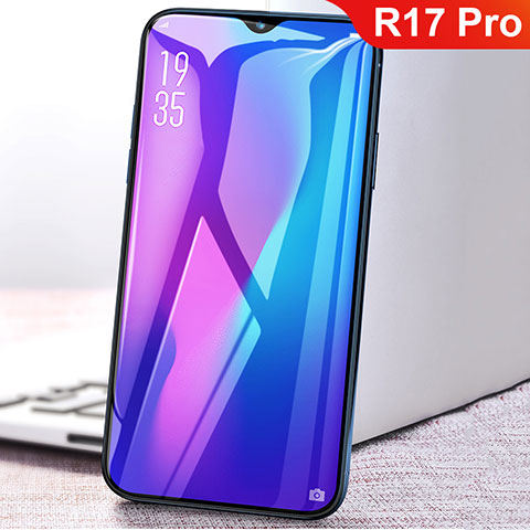 Film Protection Protecteur d'Ecran Verre Trempe Integrale Anti-Lumiere Bleue pour Oppo R17 Pro Noir