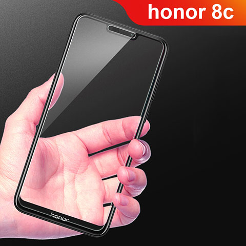 Film Protection Protecteur d'Ecran Verre Trempe Integrale F02 pour Huawei Honor Play 8C Noir