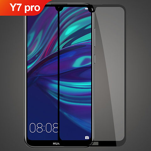 Film Protection Protecteur d'Ecran Verre Trempe Integrale pour Huawei Y7 (2019) Noir