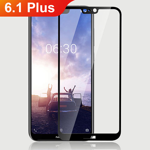 Film Protection Protecteur d'Ecran Verre Trempe Integrale pour Nokia 6.1 Plus Noir