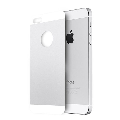Film Verre Trempe Arriere Protecteur d'Ecran pour Apple iPhone 5S Argent