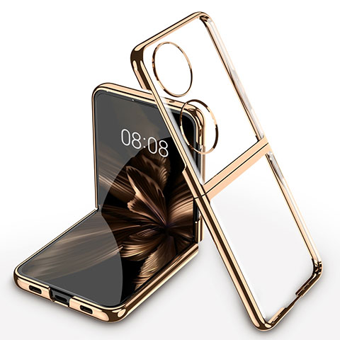 Housse Antichocs Rigide Transparente Crystal AC1 pour Huawei P50 Pocket Or