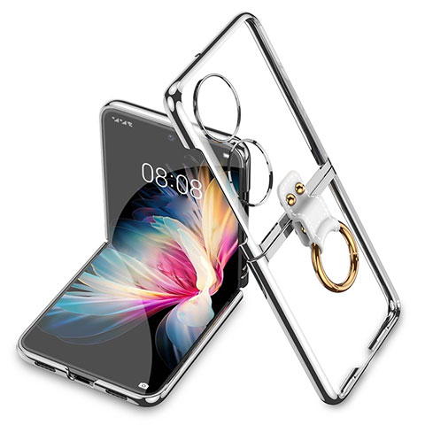 Housse Antichocs Rigide Transparente Crystal AC2 pour Huawei P60 Pocket Argent