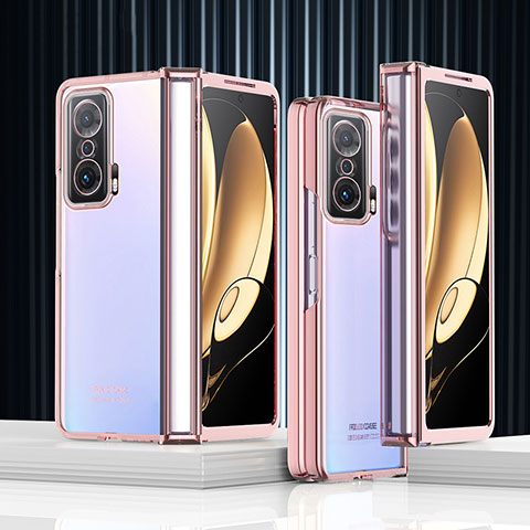 Housse Antichocs Rigide Transparente Crystal ZL1 pour Huawei Honor Magic V 5G Or Rose