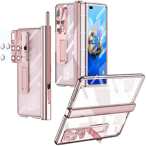 Housse Antichocs Rigide Transparente Crystal ZL1 pour Huawei Mate X2 Or Rose