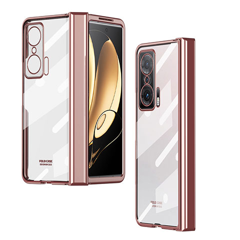 Housse Antichocs Rigide Transparente Crystal ZL3 pour Huawei Honor Magic V 5G Or Rose