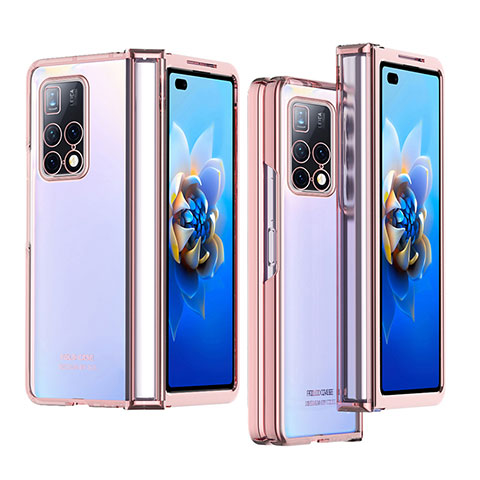 Housse Antichocs Rigide Transparente Crystal ZL3 pour Huawei Mate X2 Or Rose