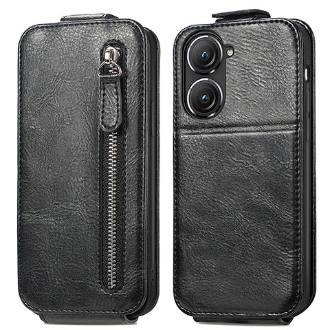 Housse Clapet Portefeuille Cuir pour Asus Zenfone 9 Noir