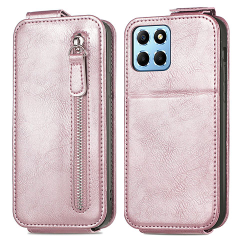 Housse Clapet Portefeuille Cuir pour Huawei Honor 70 Lite 5G Or Rose