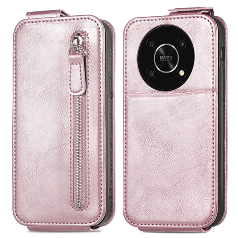 Housse Clapet Portefeuille Cuir pour Huawei Honor Magic4 Lite 5G Or Rose