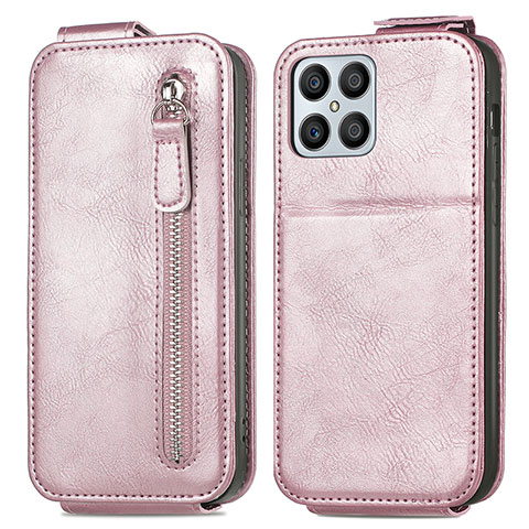 Housse Clapet Portefeuille Cuir pour Huawei Honor X8 4G Or Rose