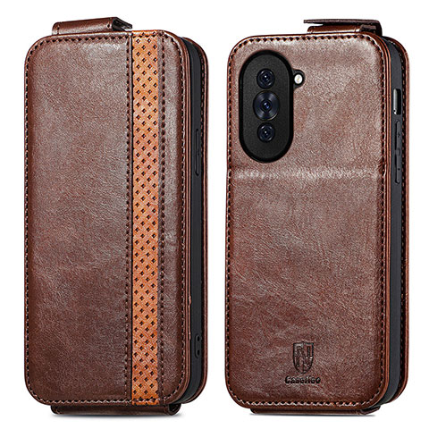 Housse Clapet Portefeuille Cuir pour Huawei Nova 10 Marron