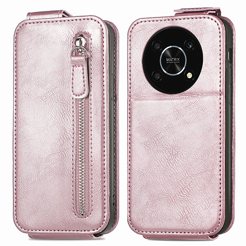 Housse Clapet Portefeuille Cuir pour Huawei Nova Y90 Or Rose