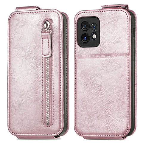 Housse Clapet Portefeuille Cuir pour Motorola Moto Edge Plus (2023) 5G Or Rose