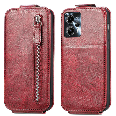 Housse Clapet Portefeuille Cuir pour Motorola Moto G13 Rouge