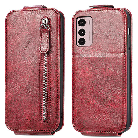 Housse Clapet Portefeuille Cuir pour Motorola Moto G42 Rouge