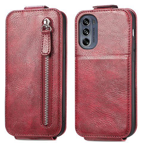 Housse Clapet Portefeuille Cuir pour Motorola Moto G62 5G Rouge