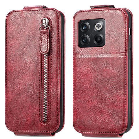 Housse Clapet Portefeuille Cuir pour OnePlus 10T 5G Rouge