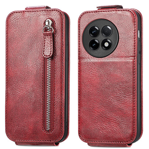 Housse Clapet Portefeuille Cuir pour OnePlus Ace 2 5G Rouge