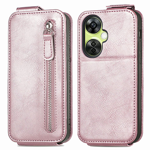 Housse Clapet Portefeuille Cuir pour Oppo K11x 5G Or Rose