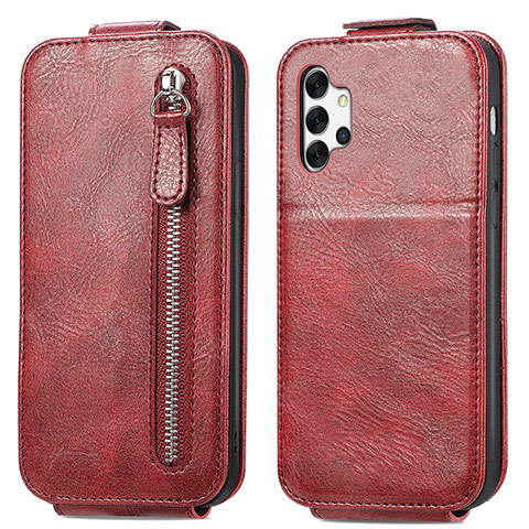 Housse Clapet Portefeuille Cuir pour Samsung Galaxy A32 4G Rouge