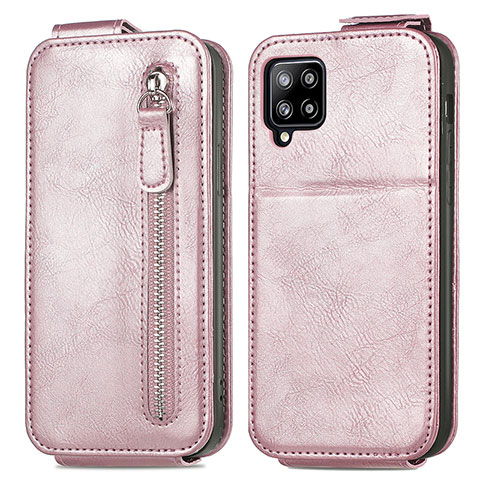 Housse Clapet Portefeuille Cuir pour Samsung Galaxy A42 5G Or Rose