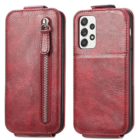 Housse Clapet Portefeuille Cuir pour Samsung Galaxy A52 4G Rouge