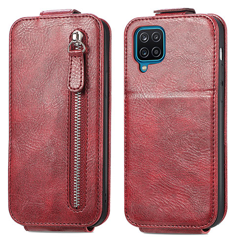 Housse Clapet Portefeuille Cuir pour Samsung Galaxy F12 Rouge