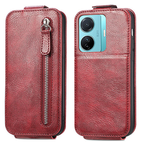 Housse Clapet Portefeuille Cuir pour Vivo T1 Pro 5G Rouge