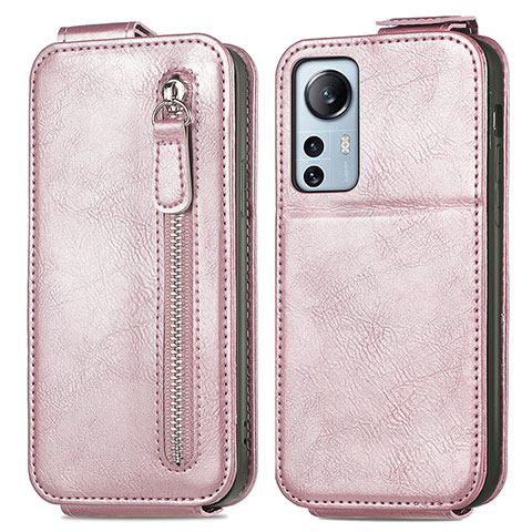 Housse Clapet Portefeuille Cuir pour Xiaomi Mi 12 Lite 5G Or Rose