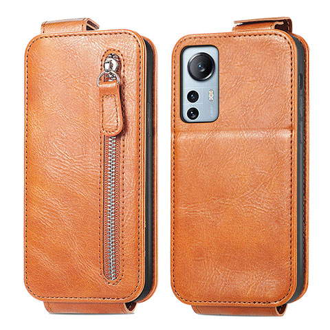 Housse Clapet Portefeuille Cuir pour Xiaomi Mi 12S 5G Marron