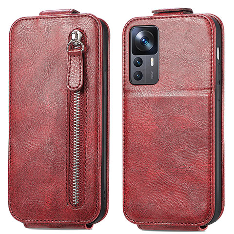 Housse Clapet Portefeuille Cuir pour Xiaomi Mi 12T 5G Rouge