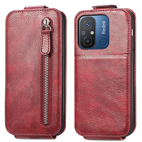 Housse Clapet Portefeuille Cuir pour Xiaomi Redmi 11A 4G Rouge