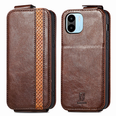 Housse Clapet Portefeuille Cuir pour Xiaomi Redmi A2 Plus Marron